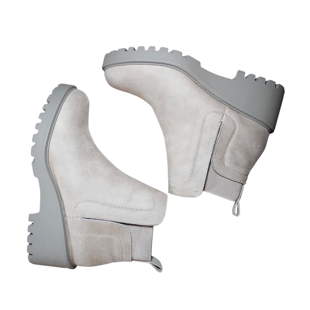 Suede Chelsea Ankle Boots in Light Gray - Picture 8 of 12